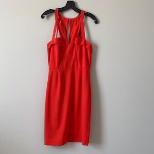 BCBGMaxAzria Vibrant Orange Mini Dress
